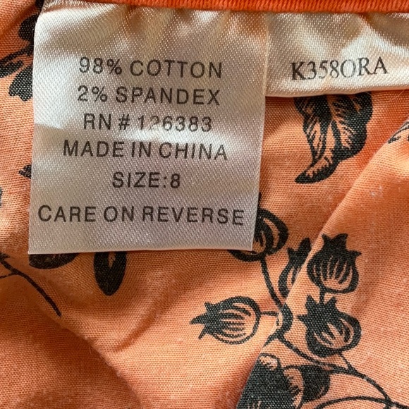 Ethyl jeans two capri size 8 colors pale pink and orange - Picture 5 of 12